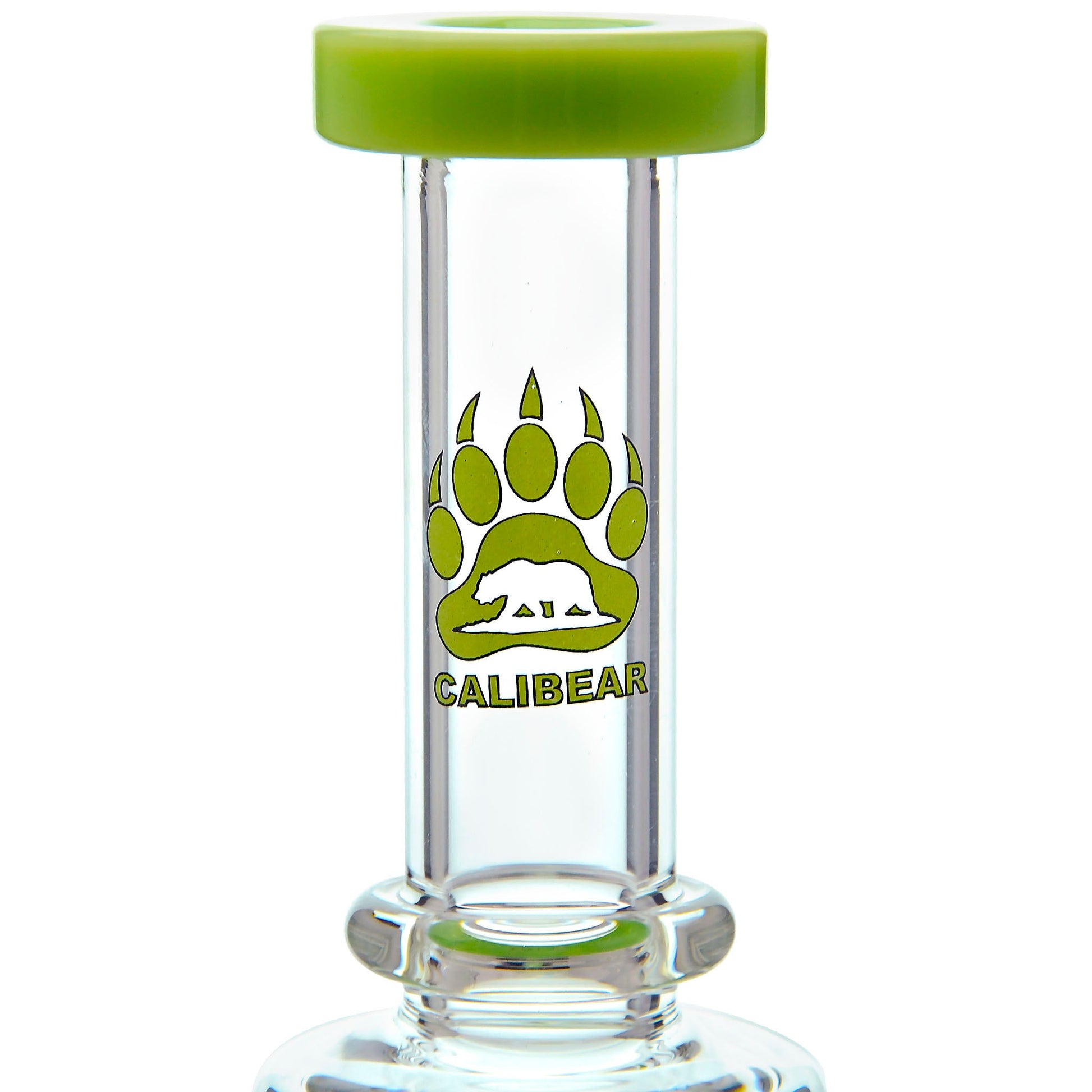 Calibear Heady Wigwag Glass Attachment for Puffco Peak and Pro featuring colorful wigwag designs and an encased opal.