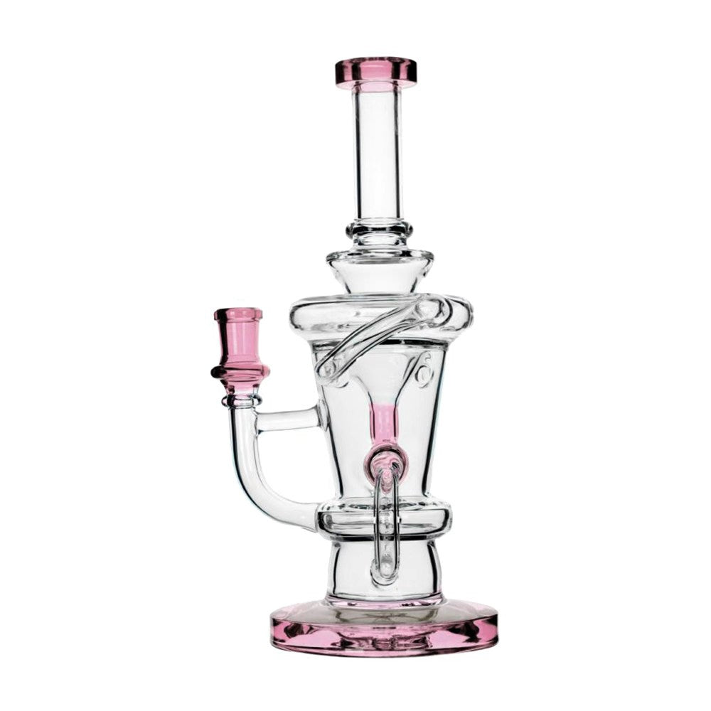 Calibear Heady Wigwag Glass Attachment for Puffco Peak and Pro featuring colorful wigwag designs and an encased opal.