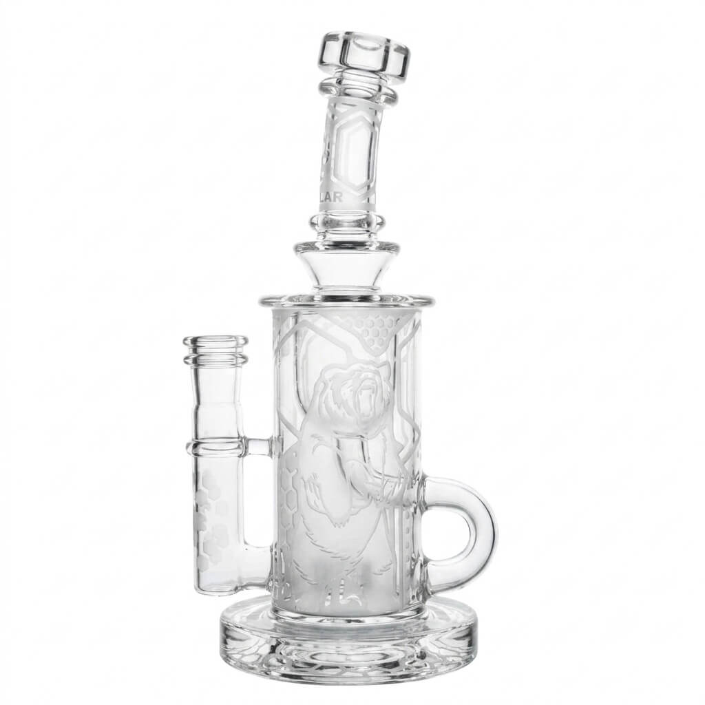 SANDBLASTED KLEIN RECYCLER- Premium borosilicate glass dab rig from Calibear Glass. Ideal for dabbing, providing smooth hits and durability. Shop high-quality dab rigs, water pipes, bongs, erig glasses and glass smoking accessories at Calibear Glass. Elevate your smoking experience with a durable and stylish glass dab rig. Free shipping on all orders