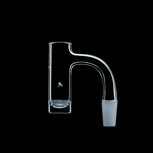 Calibear high-quality seamless quartz hybrid banger featuring a deep bucket and built-in spinner airflow for maximum concentrate agitation.