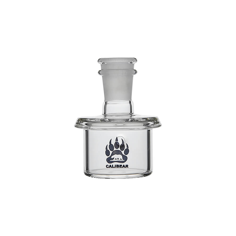Calibear Whip Dry Top glass attachment for Dr. Dabber Switch 2 featuring black silicone whip and 14.5mm glass joints.