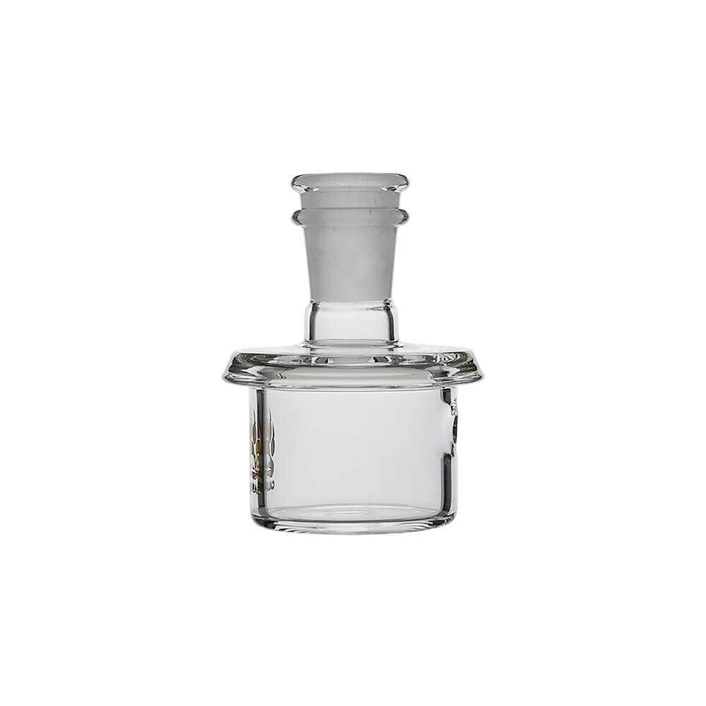 Calibear Whip Dry Top glass attachment for Dr. Dabber Switch 2 featuring black silicone whip and 14.5mm glass joints.