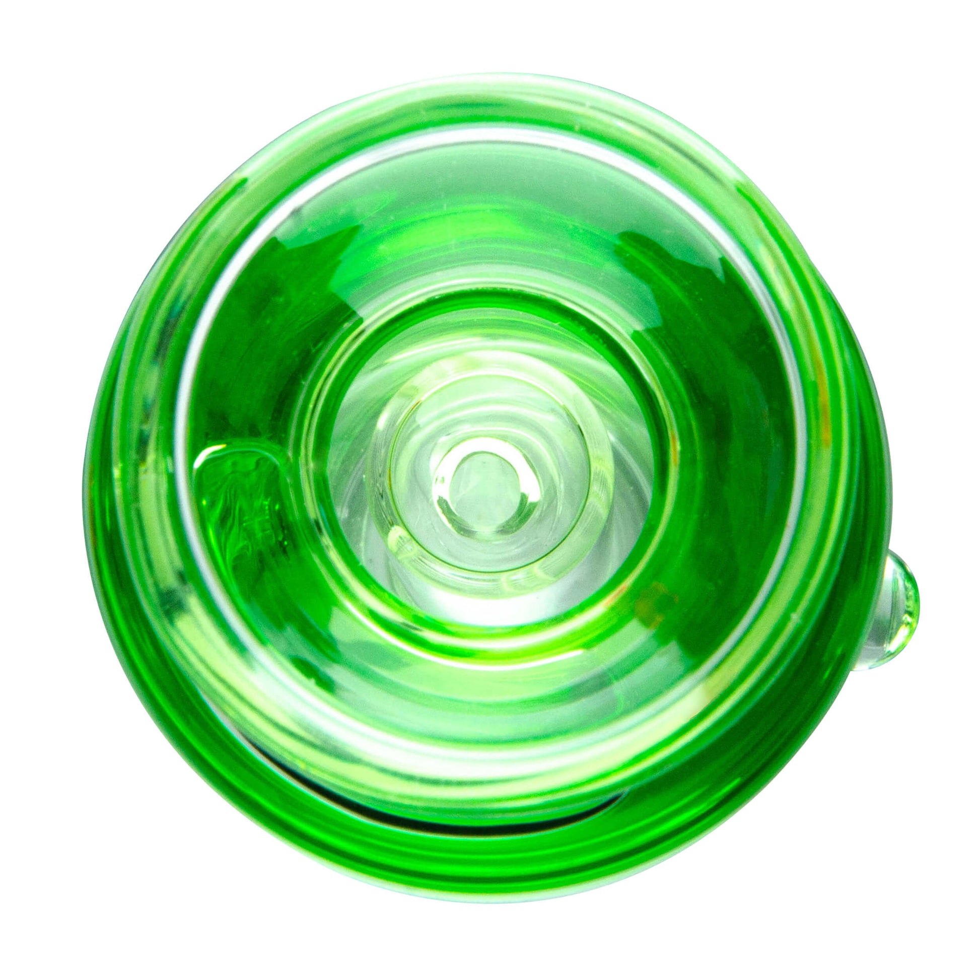 Five colorful Chill Pop glycerin-filled glass toppers for Focus V Carta and VLAB Halo in pink, purple, blue, orange, and green on a white background.