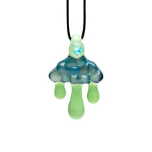 Load image into Gallery viewer, Cloud Inspired Glass Pendant Necklace - Opal Embedded  Calibear  