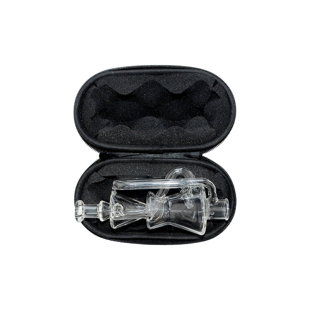 CALIBEAR Ghost²™ TWIST-FLOW RECYCLER GLASS TOP- Premium dr. dabber glass attachment from Calibear Glass. Ideal for dabbing, providing smooth hits and durability. Shop high-quality dab rigs, water pipes, bongs, erig glasses and glass smoking accessories at Calibear Glass. Elevate your smoking experience with a durable and stylish glass dab rig. Free shipping on all orders.