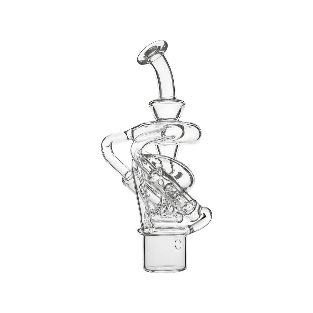 Calibear Double Jet Vortex Glass Attachment for Dr. Dabber Switch 2 premium borosilicate recycler glass top