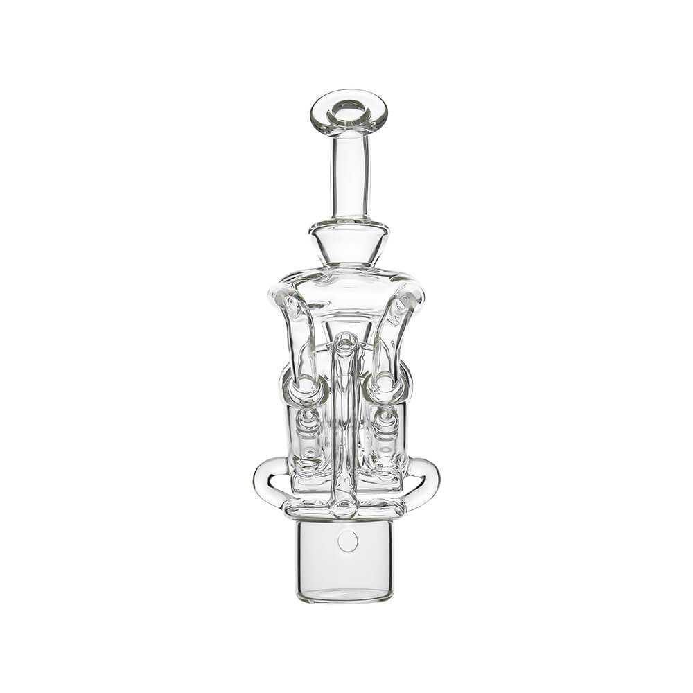 Calibear Double Jet Vortex Glass Attachment for Dr. Dabber Switch 2 premium borosilicate recycler glass top
