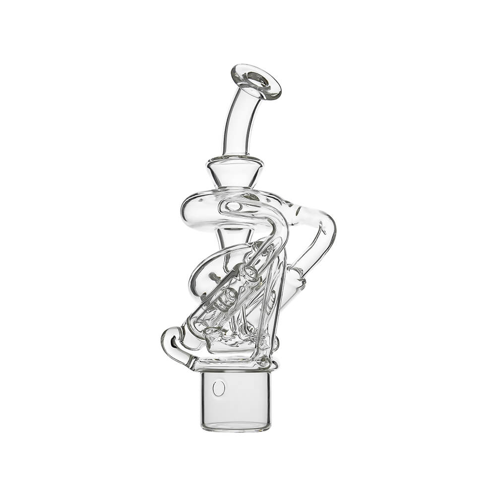 Calibear Double Jet Vortex Glass Attachment for Dr. Dabber Switch 2 premium borosilicate recycler glass top