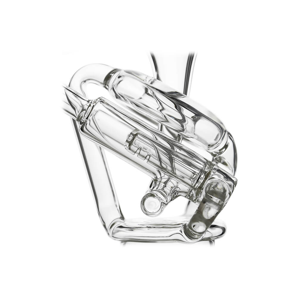 Calibear Double Jet Vortex Glass Attachment for Dr. Dabber Switch 2 premium borosilicate recycler glass top