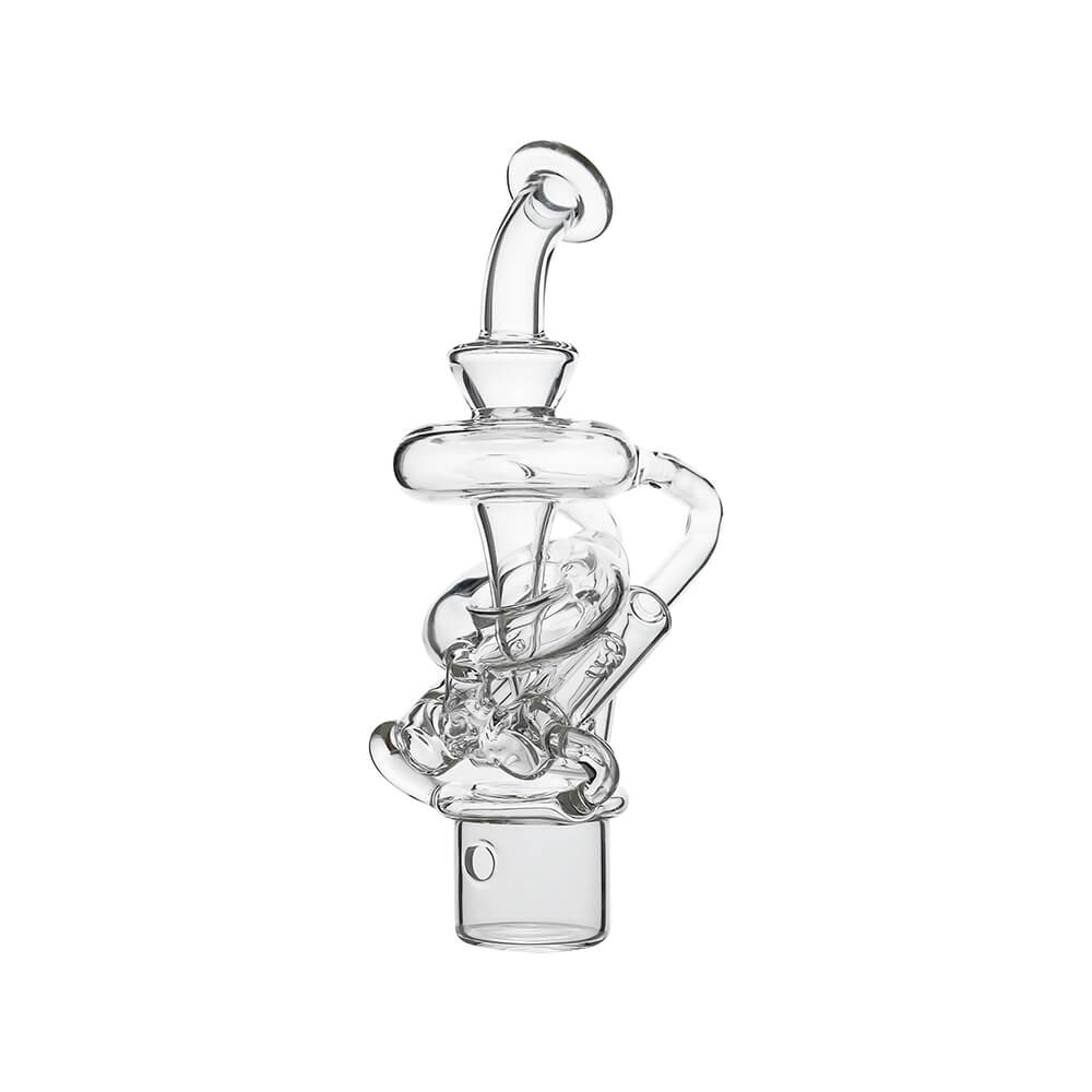 Calibear Double Jet Vortex Glass Attachment for Dr. Dabber Switch 2 premium borosilicate recycler glass top