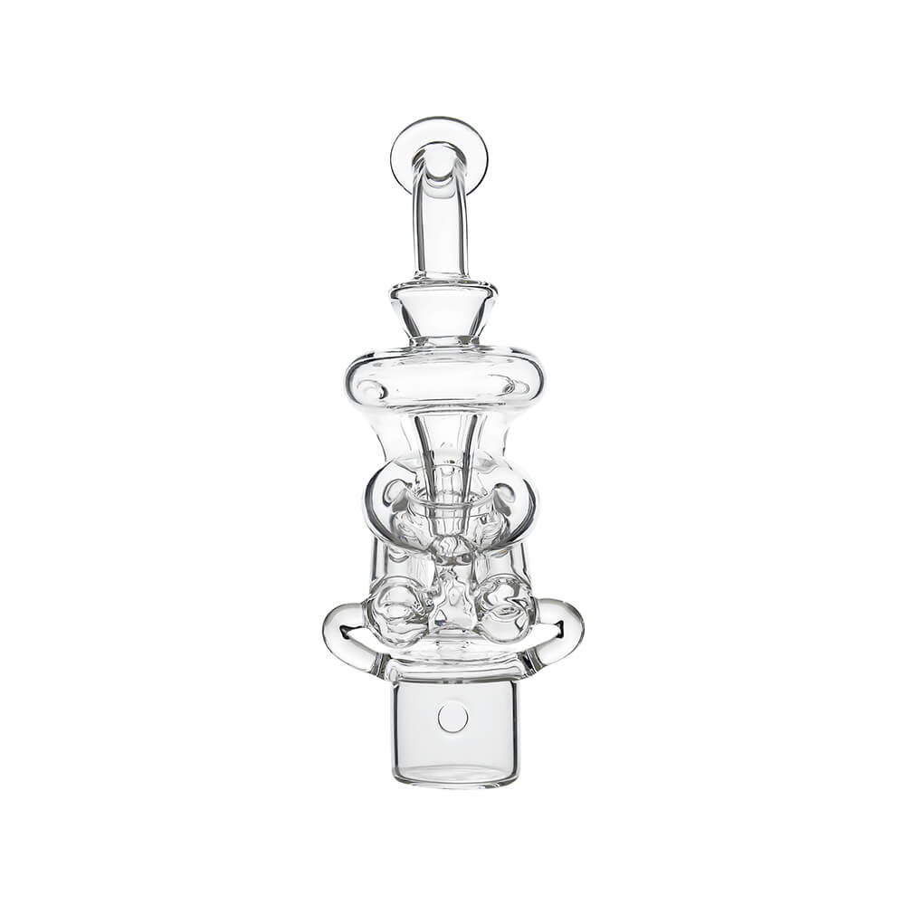 Calibear Double Jet Vortex Glass Attachment for Dr. Dabber Switch 2 premium borosilicate recycler glass top