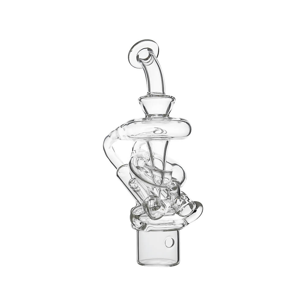 Calibear Double Jet Vortex Glass Attachment for Dr. Dabber Switch 2 premium borosilicate recycler glass top