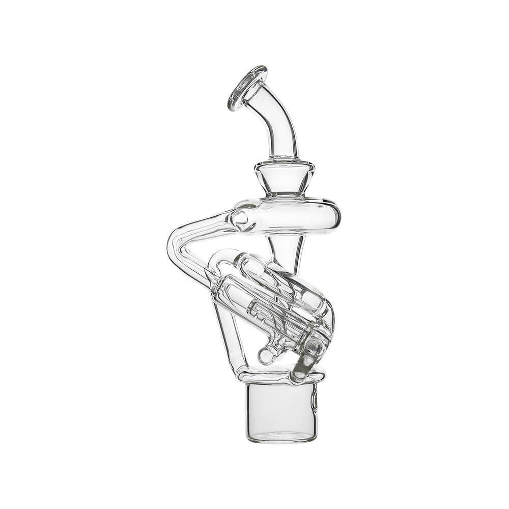Calibear Double Jet Vortex Glass Attachment for Dr. Dabber Switch 2 premium borosilicate recycler glass top
