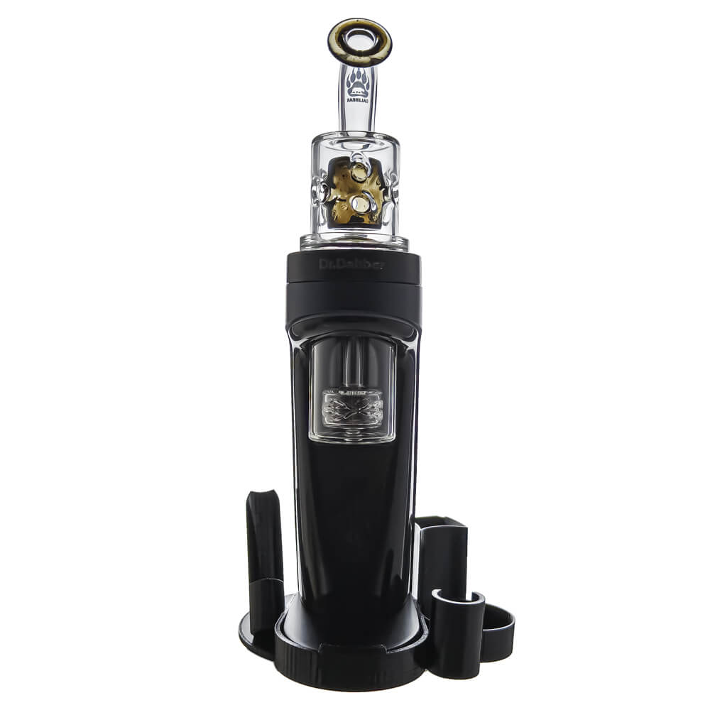 Dr. Dabber Switch 2 Dab Tool Base Tray by Calibear Glass - All-in-one organizer with dedicated slots for dab tool, carb cap, and accessories, custom fit for Switch 2.