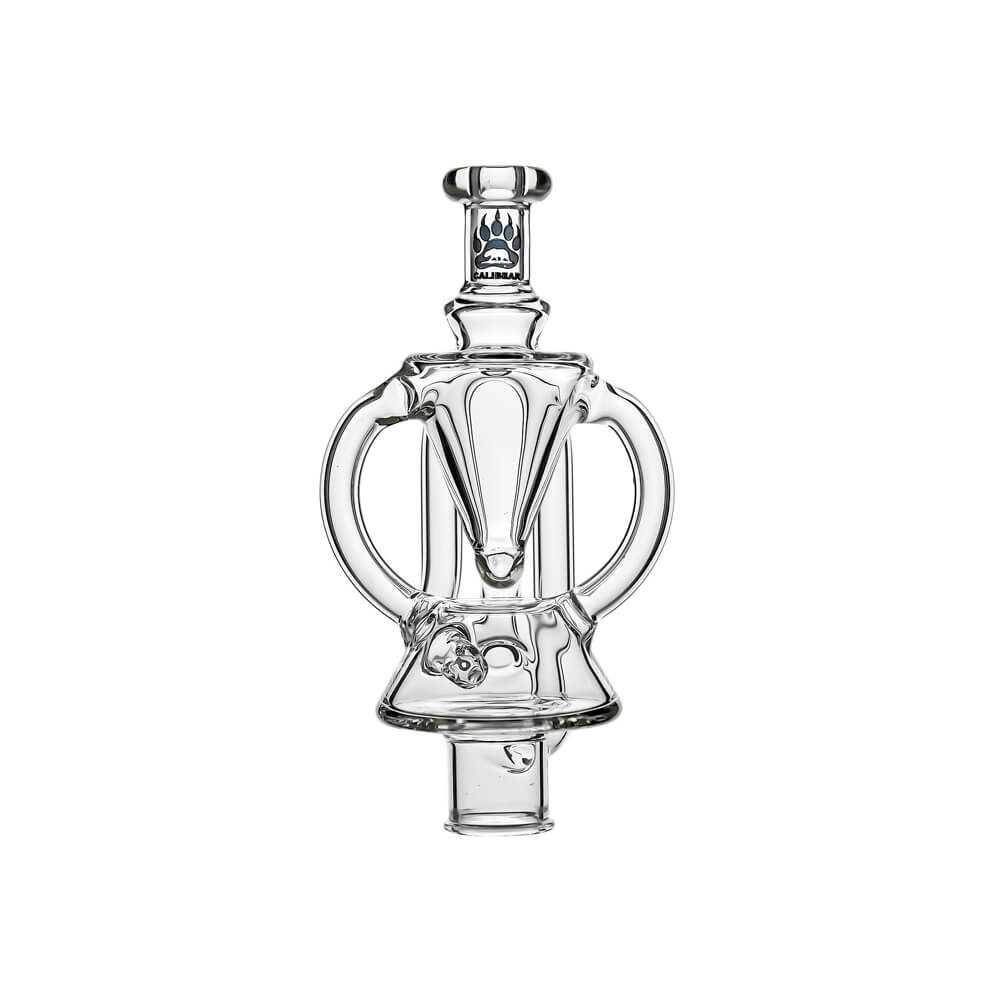 CALIBEAR Ghost²™ VORTEX RECYCLER GLASS MOUTHPIECE- Premium dr. dabber glass attachment from Calibear Glass. Ideal for dabbing, providing smooth hits and durability. Shop high-quality dab rigs, water pipes, bongs, erig glasses and glass smoking accessories at Calibear Glass. Elevate your smoking experience with a durable and stylish glass dab rig. Free shipping on all orders.