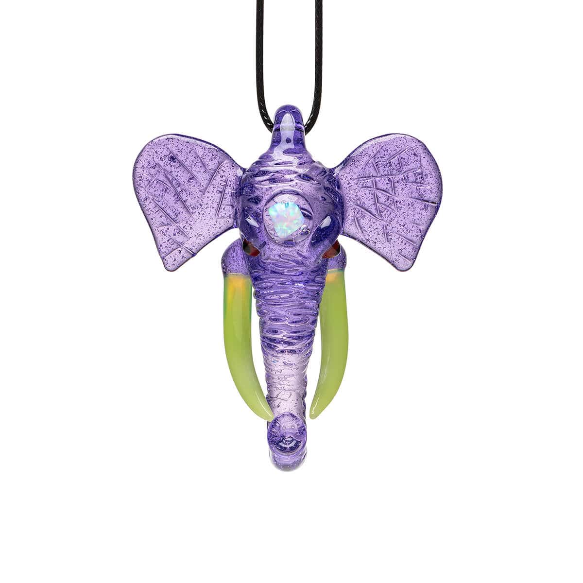 Elephant Inspired Glass Pendant Necklace  Calibear  