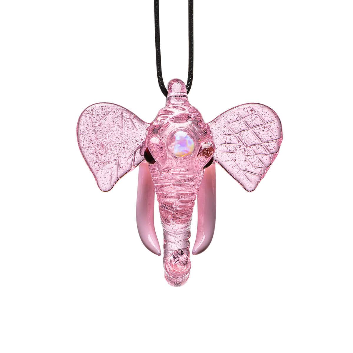 Elephant Inspired Glass Pendant Necklace  Calibear  