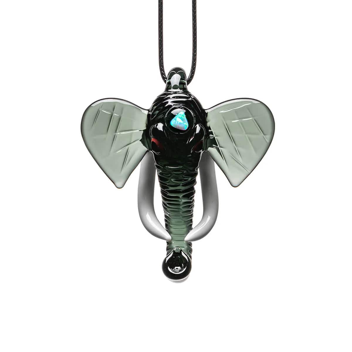 Elephant Inspired Glass Pendant Necklace  Calibear  