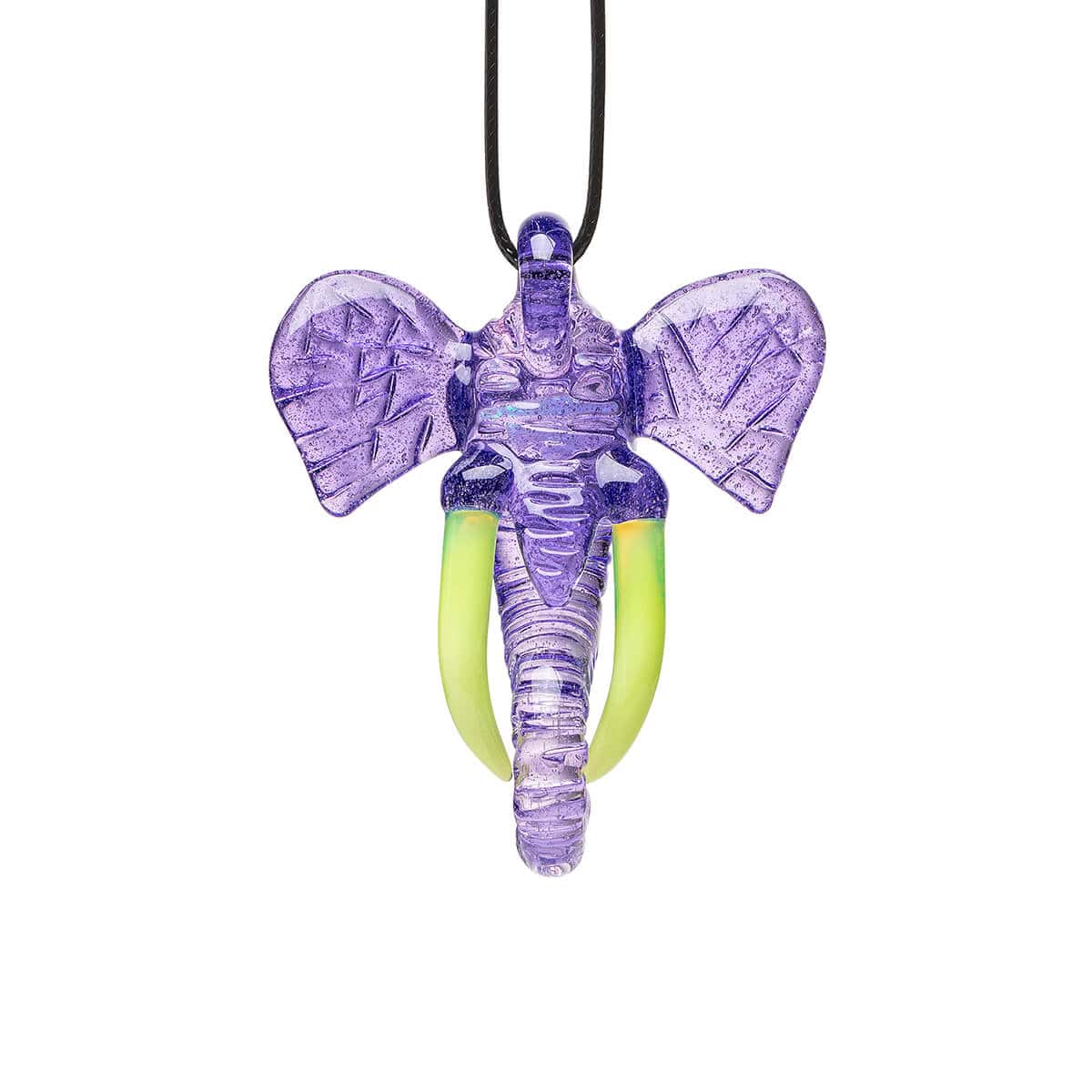 Elephant Inspired Glass Pendant Necklace  Calibear  