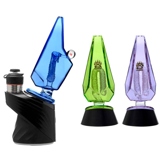 FULLY COLORED FANCY HEXAGON GUMMY PERC GLASS ATTACHMENT ENCASED WITH OPAL FOR PUFFCO OG&PEAK