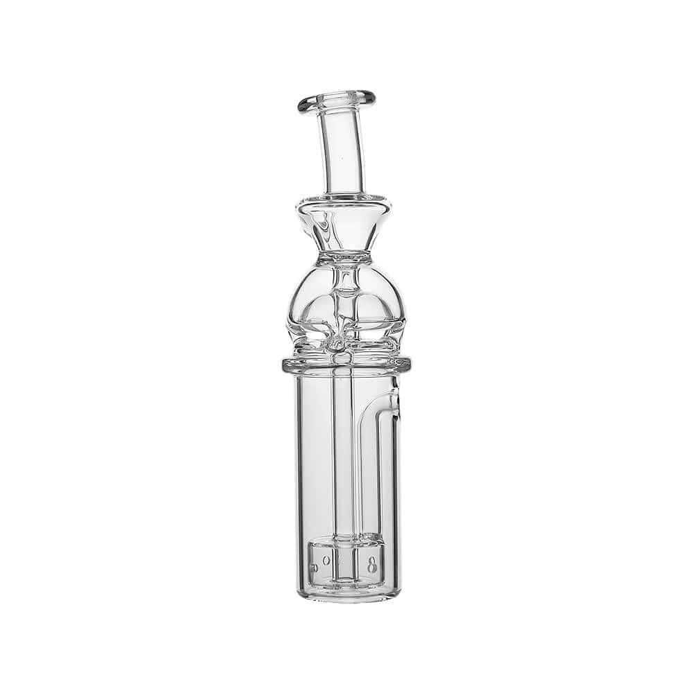 Calibear Fab Recycler glass attachment for Dr. Dabber Switch 2 featuring a clear Faberge-style body and integrated water recycling arm.