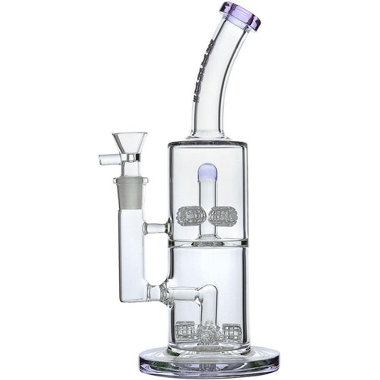 Glass bong Quad Matrix Perc water pipe  Calibear  