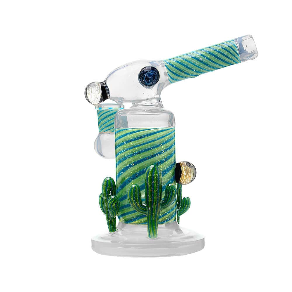 HEADY CACTUS CLASSIC DICHRO RIG WITH GALAXY MARBLE | CALIBEAR DAB RIG calibearofficial 