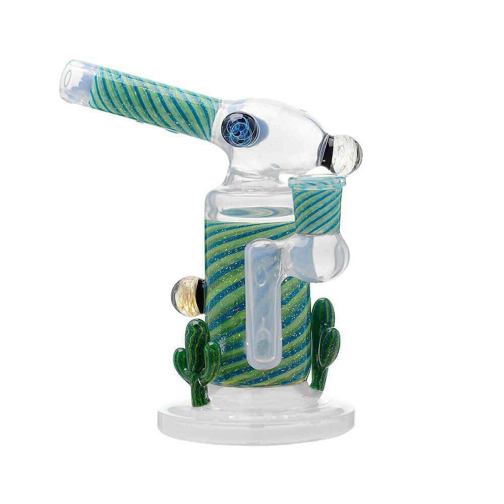 HEADY CACTUS CLASSIC DICHRO RIG WITH GALAXY MARBLE | CALIBEAR DAB RIG calibearofficial 