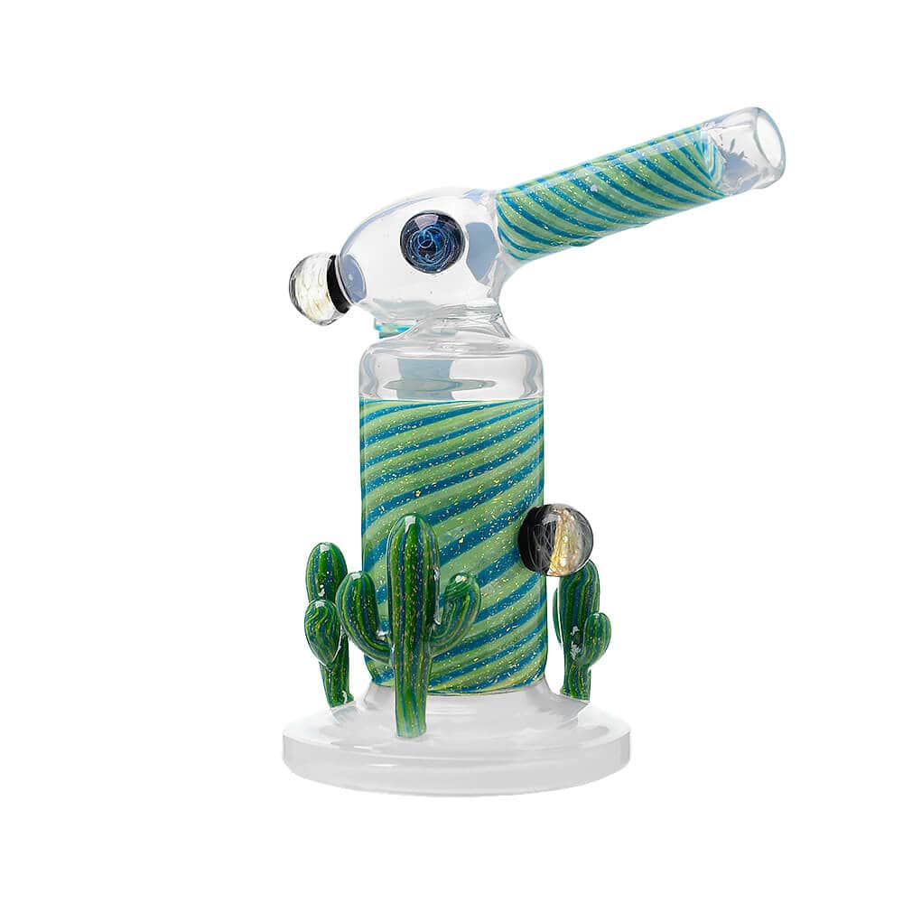 HEADY CACTUS CLASSIC DICHRO RIG WITH GALAXY MARBLE | CALIBEAR DAB RIG calibearofficial 