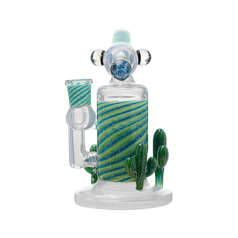 HEADY CACTUS CLASSIC DICHRO RIG WITH GALAXY MARBLE | CALIBEAR DAB RIG calibearofficial 