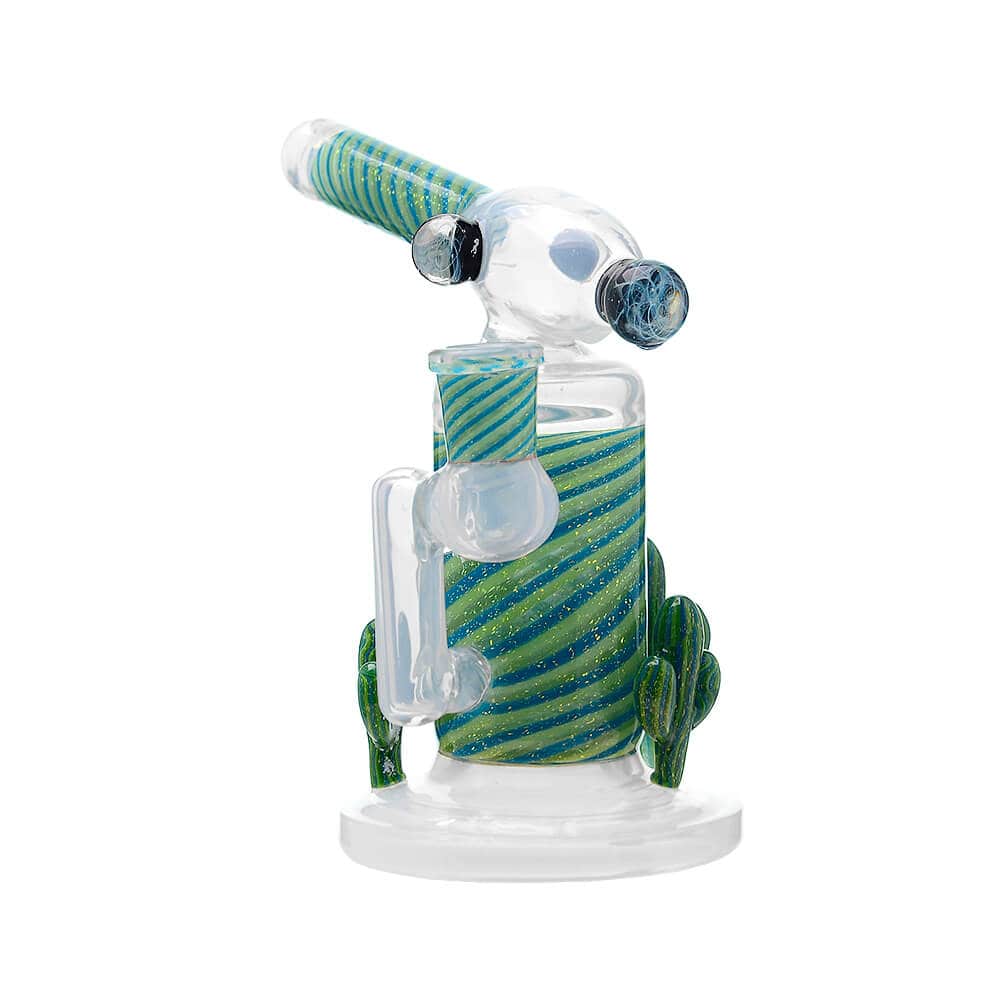 HEADY CACTUS CLASSIC DICHRO RIG WITH GALAXY MARBLE | CALIBEAR DAB RIG calibearofficial 