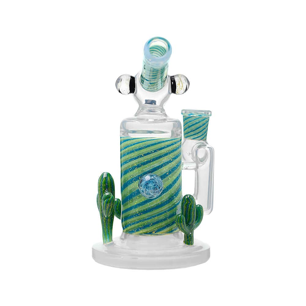 HEADY CACTUS CLASSIC DICHRO RIG WITH GALAXY MARBLE | CALIBEAR DAB RIG calibearofficial 