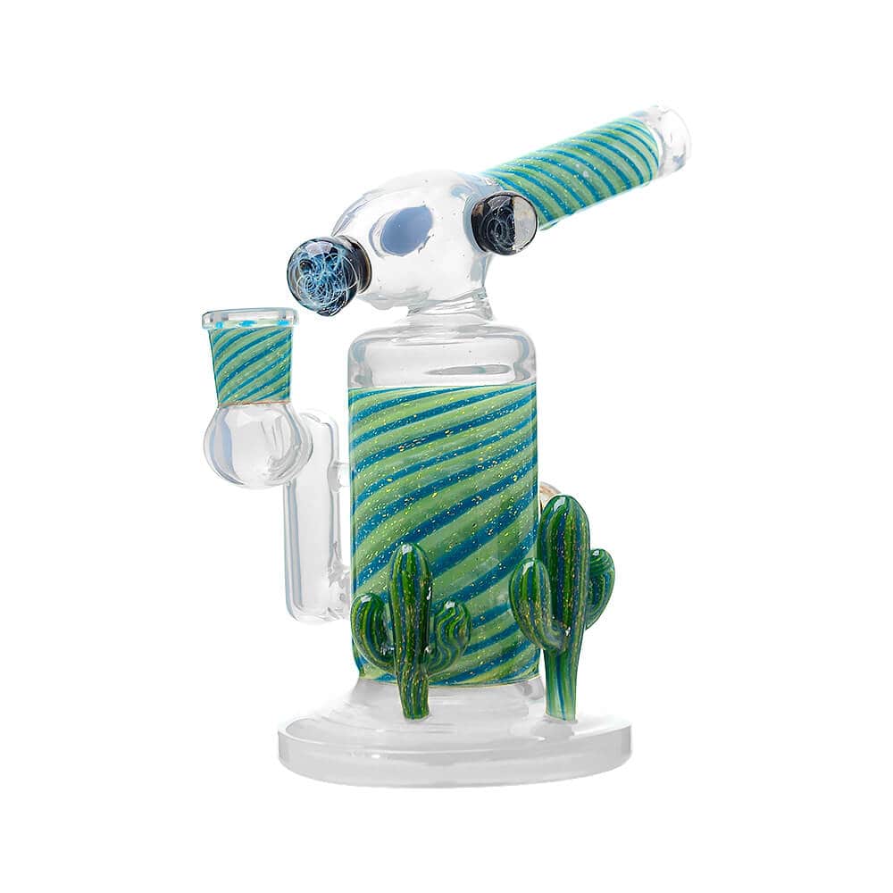 HEADY CACTUS CLASSIC DICHRO RIG WITH GALAXY MARBLE | CALIBEAR DAB RIG calibearofficial 