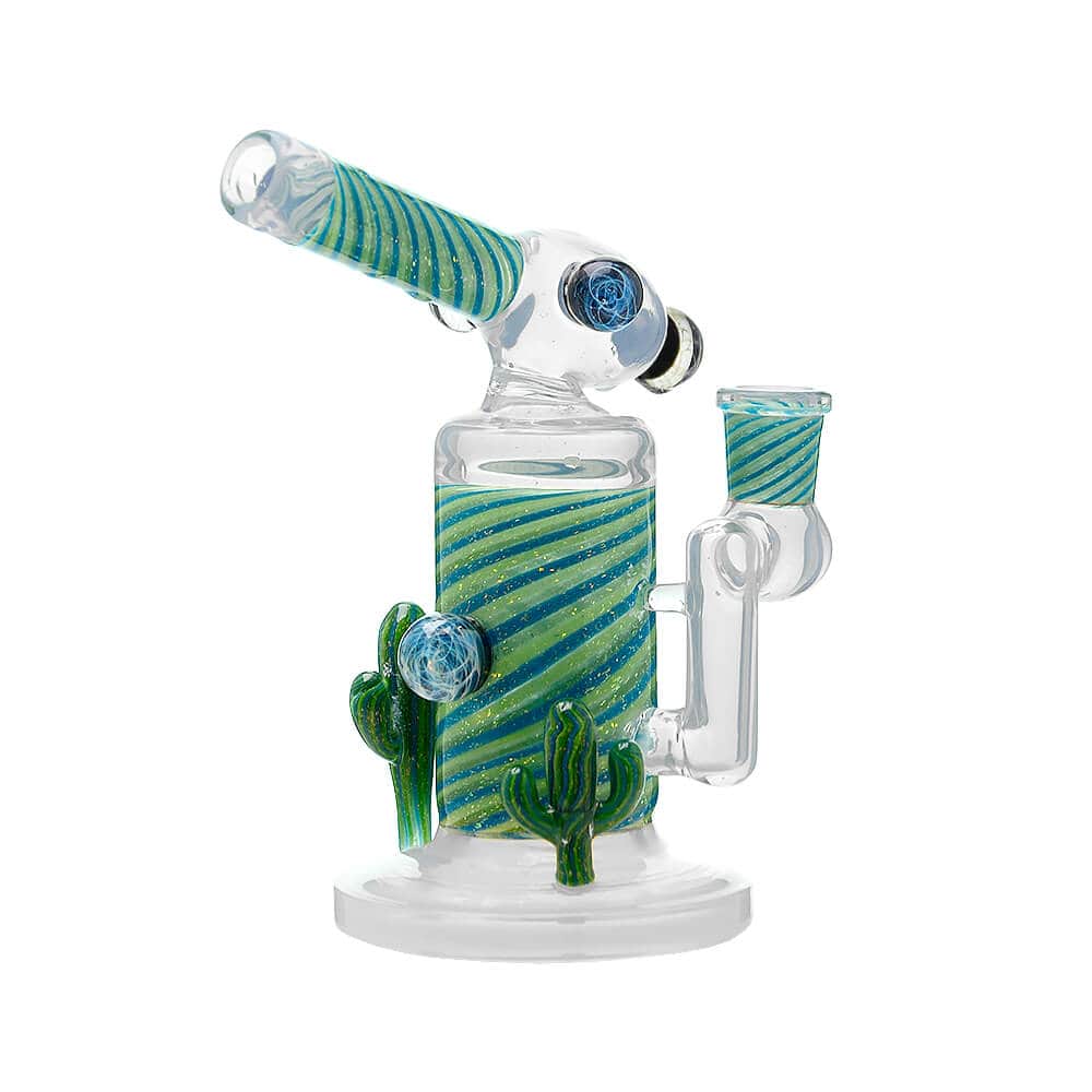 HEADY CACTUS CLASSIC DICHRO RIG WITH GALAXY MARBLE | CALIBEAR DAB RIG calibearofficial 