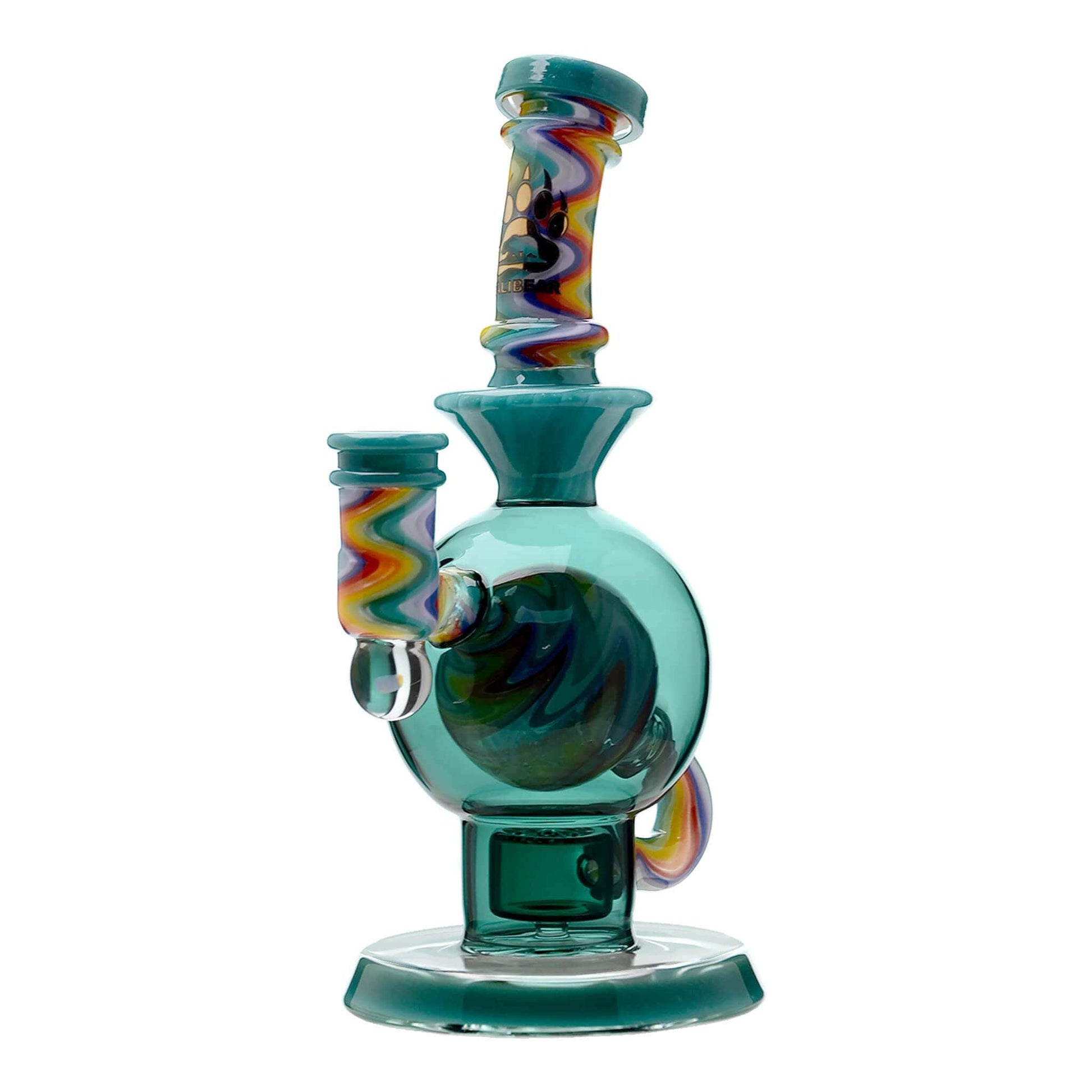 HEADY WIGWAG BALL RIG WITH ENCASED OPAL FLOWER OF LIFE PERC DAB RIG Calibear 