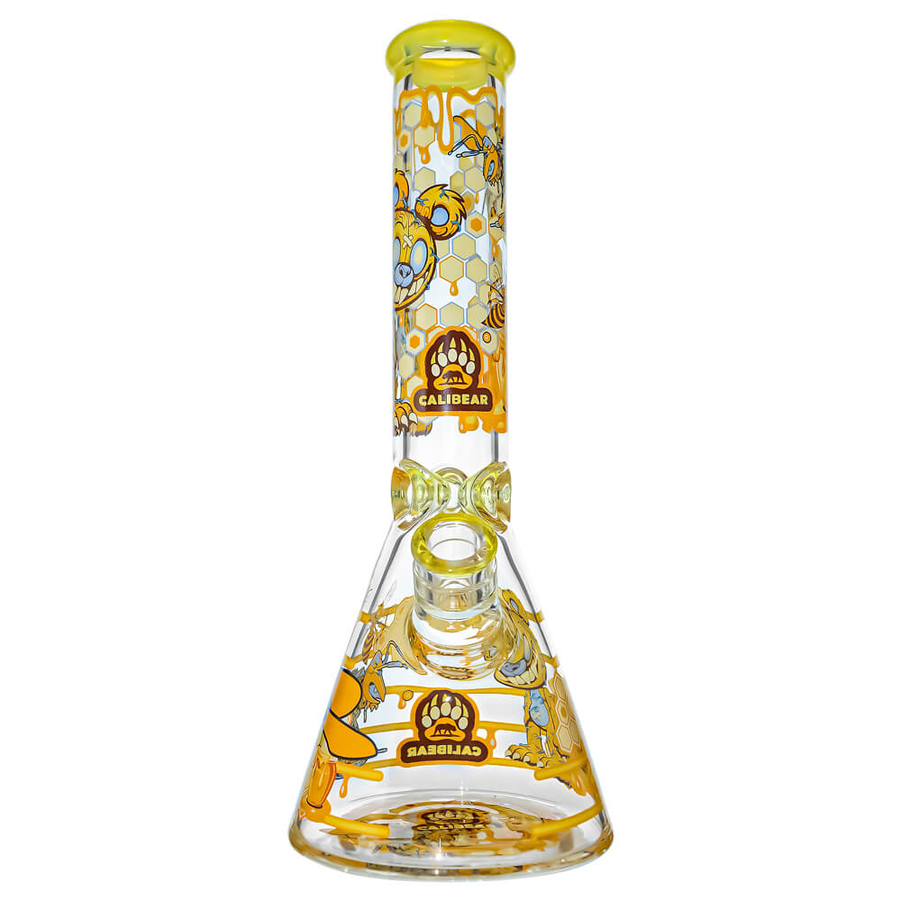 ILLUSTRATED BEAKER WATER PIPE SERIES-Premium borosilicate glass water pipe, bong from Calibear Glass. Ideal for dabbing, providing smooth hits and durability. Shop high-quality dab rigs, water pipes, bongs, erig glasses and glass smoking accessories at Calibear Glass. Elevate your smoking experience with a durable and stylish glass dab rig. Free shipping on all orders.