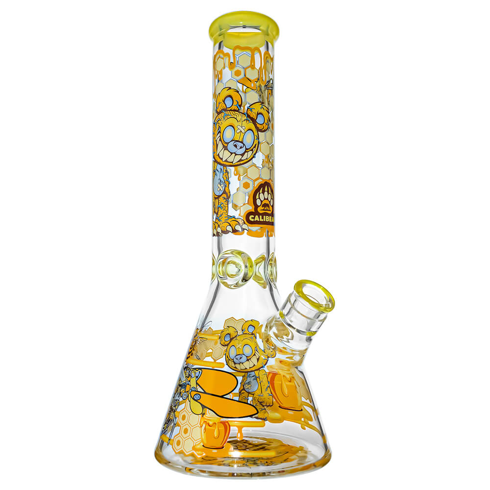 ILLUSTRATED BEAKER WATER PIPE SERIES-Premium borosilicate glass water pipe, bong from Calibear Glass. Ideal for dabbing, providing smooth hits and durability. Shop high-quality dab rigs, water pipes, bongs, erig glasses and glass smoking accessories at Calibear Glass. Elevate your smoking experience with a durable and stylish glass dab rig. Free shipping on all orders.