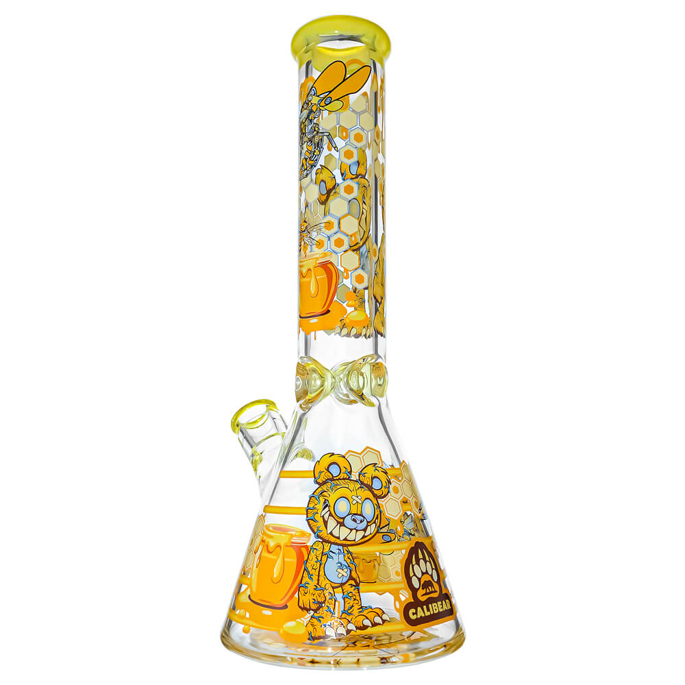 ILLUSTRATED BEAKER WATER PIPE SERIES-Premium borosilicate glass water pipe, bong from Calibear Glass. Ideal for dabbing, providing smooth hits and durability. Shop high-quality dab rigs, water pipes, bongs, erig glasses and glass smoking accessories at Calibear Glass. Elevate your smoking experience with a durable and stylish glass dab rig. Free shipping on all orders.