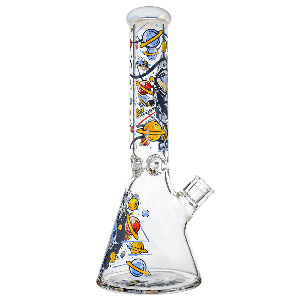 ILLUSTRATED BEAKER WATER PIPE SERIES-Premium borosilicate glass water pipe, bong from Calibear Glass. Ideal for dabbing, providing smooth hits and durability. Shop high-quality dab rigs, water pipes, bongs, erig glasses and glass smoking accessories at Calibear Glass. Elevate your smoking experience with a durable and stylish glass dab rig. Free shipping on all orders.