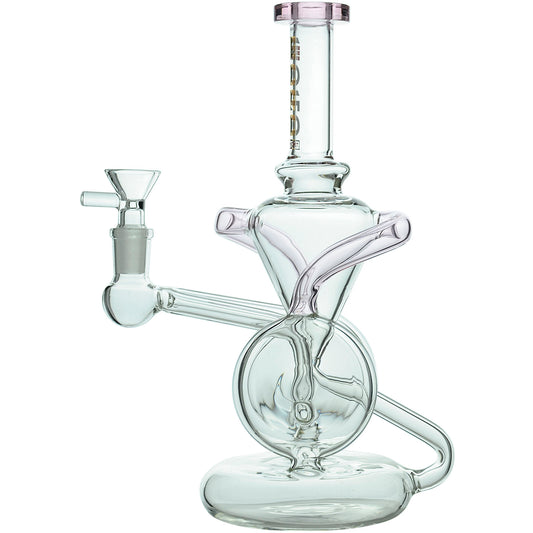 Calibear Infinity Loop Torus Recycler Handcrafted Borosilicate Glass Gallery showcase view 18 highlighting functional glass details
