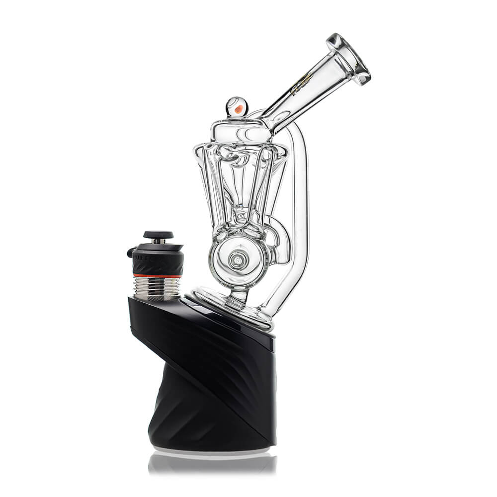 Calibear Inliner Recycler Puffco Peak Glass Attachment with Opal handcrafted wigwag borosilicate glass top for Puffco Peak