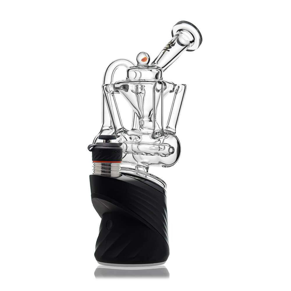 Calibear Inliner Recycler Puffco Peak Glass Attachment with Opal handcrafted wigwag borosilicate glass top for Puffco Peak
