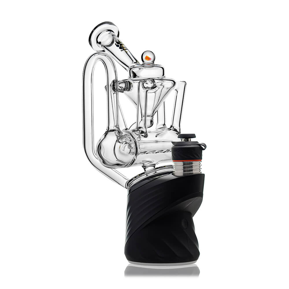 Calibear Inliner Recycler Puffco Peak Glass Attachment with Opal handcrafted wigwag borosilicate glass top for Puffco Peak