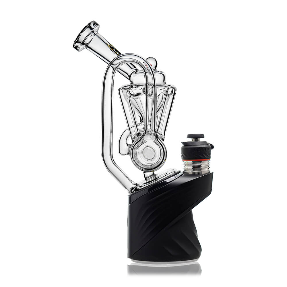 Calibear Inliner Recycler Puffco Peak Glass Attachment with Opal handcrafted wigwag borosilicate glass top for Puffco Peak