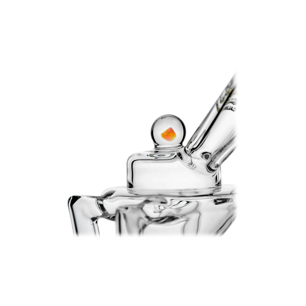 Calibear Inliner Recycler Puffco Peak Glass Attachment with Opal handcrafted wigwag borosilicate glass top for Puffco Peak