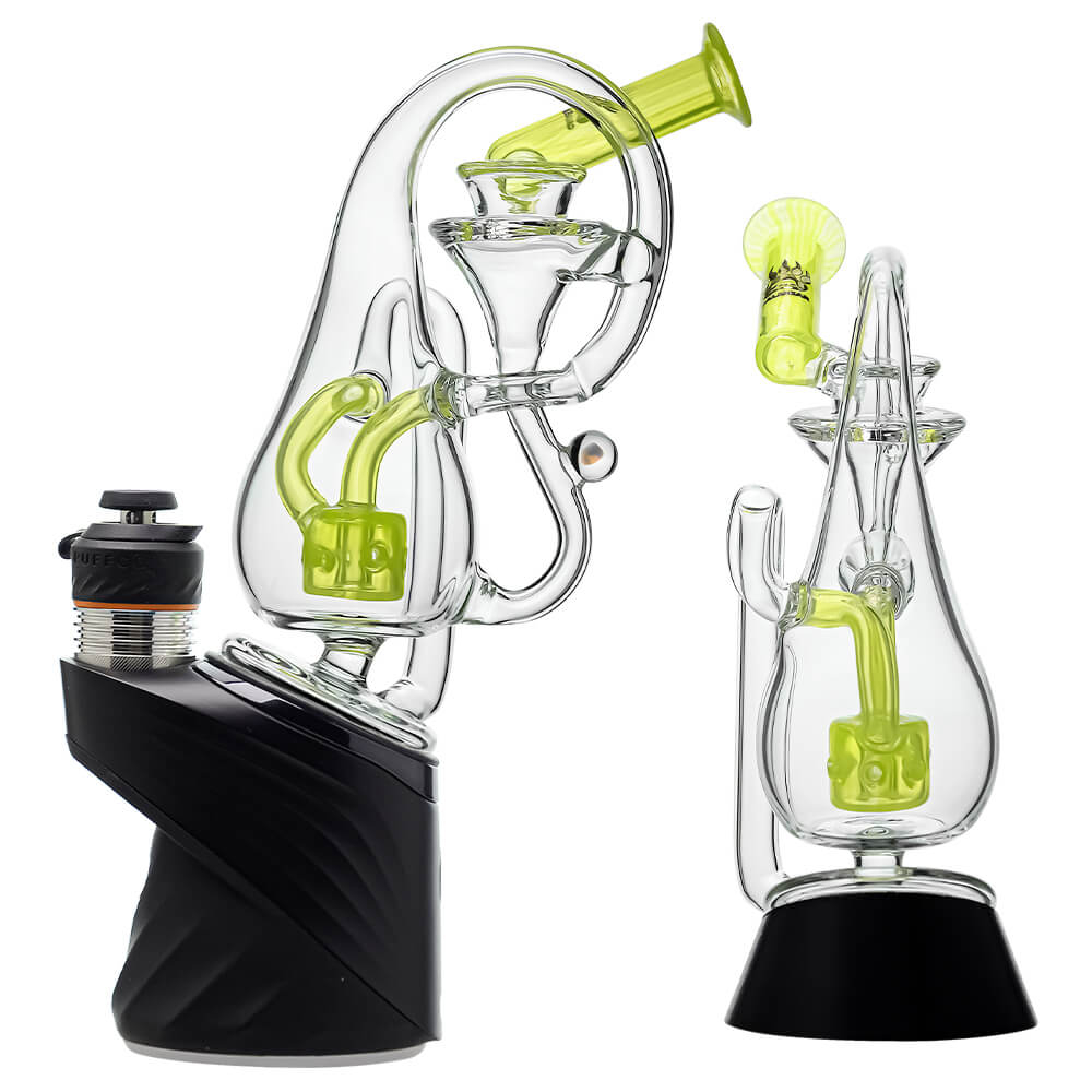 KLEIN DROP BOTTLE PUFFCO OG & PEAK GLASS ATTACHMENT WITH ENCASED OPAL Accessories Calibear 