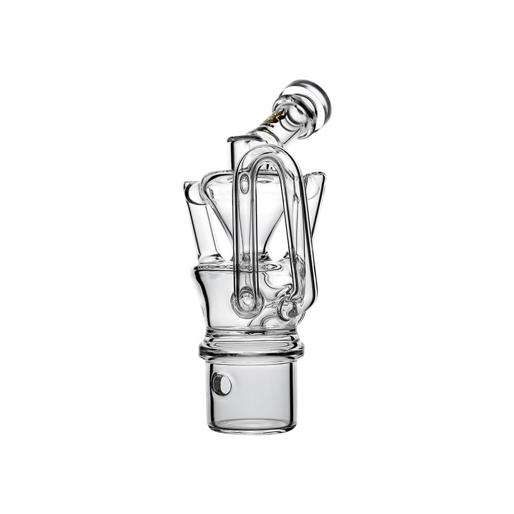 CALIBEAR Switch²™ Klein Recycler Glass Attachment for Dr. Dabber Switch 2, hand-blown borosilicate glass, Klein bottle inspired recycler design for smooth, flavorful hits.