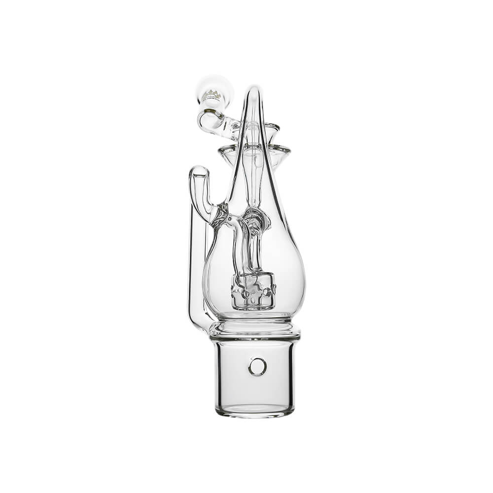 CALIBEAR Klein Bottle Recycler Glass Attachment for Dr. Dabber Switch 2, hand-blown borosilicate glass, Klein Bottle inspired recycler design for smooth, flavorful hits.