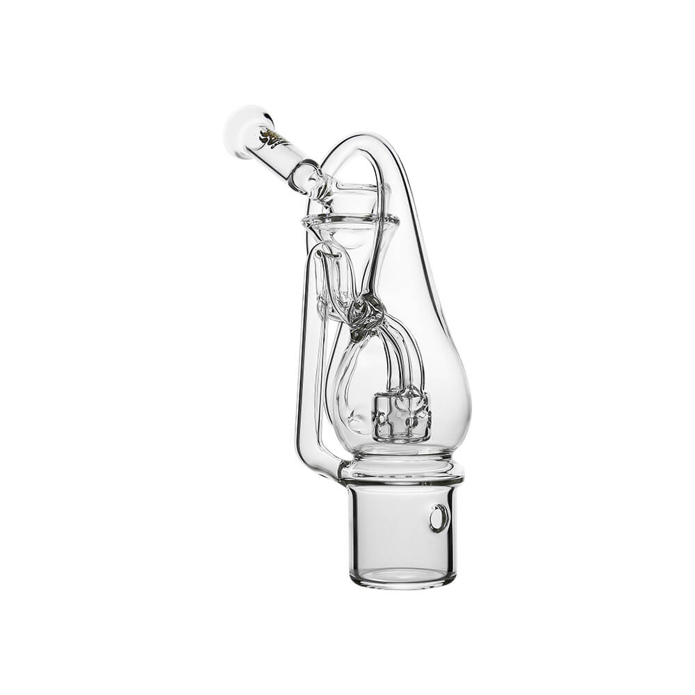 CALIBEAR Klein Bottle Recycler Glass Attachment for Dr. Dabber Switch 2, hand-blown borosilicate glass, Klein Bottle inspired recycler design for smooth, flavorful hits.