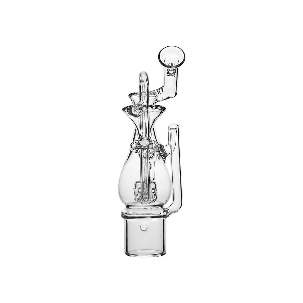 CALIBEAR Klein Bottle Recycler Glass Attachment for Dr. Dabber Switch 2, hand-blown borosilicate glass, Klein Bottle inspired recycler design for smooth, flavorful hits.